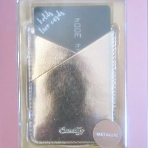 🆕 CARD POCKET METALLIC STICK 2BACK OF CELL PHONE
